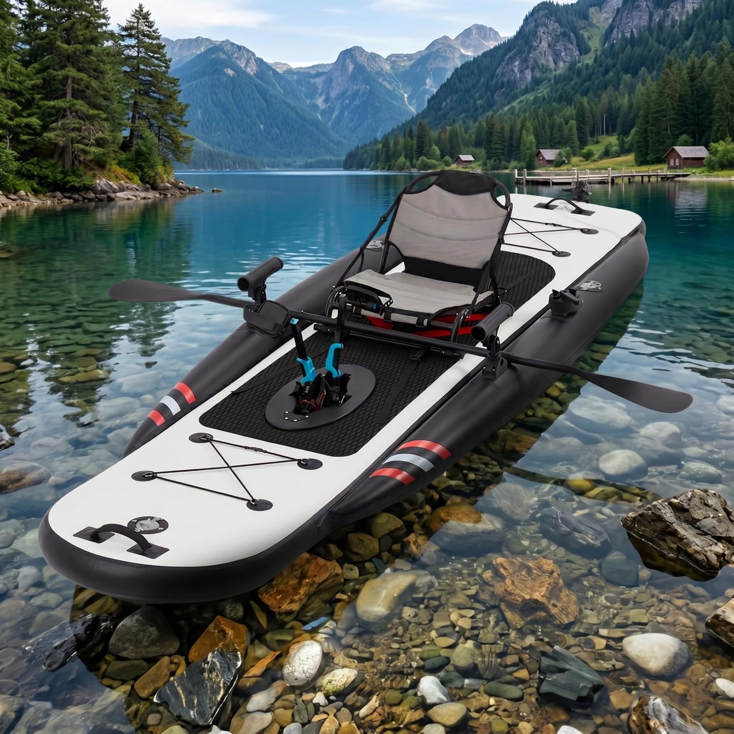 12ft Premium PVC Inflatable Fi – обзор и цена Fishing Kayak Inflatable