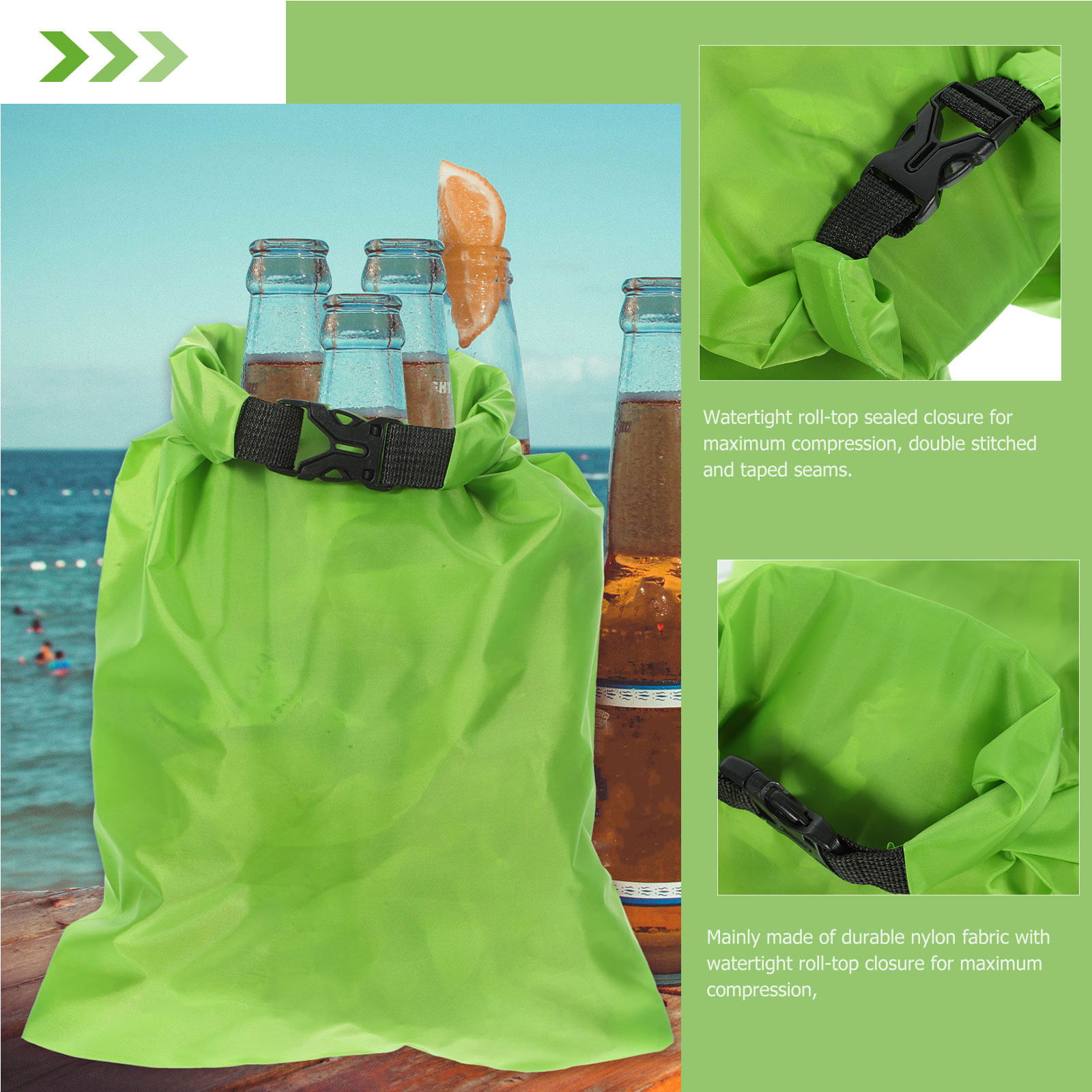 3Pcs Waterproof Dry Bag Nylon – обзор и цена Fishing Kayak Storage Bag