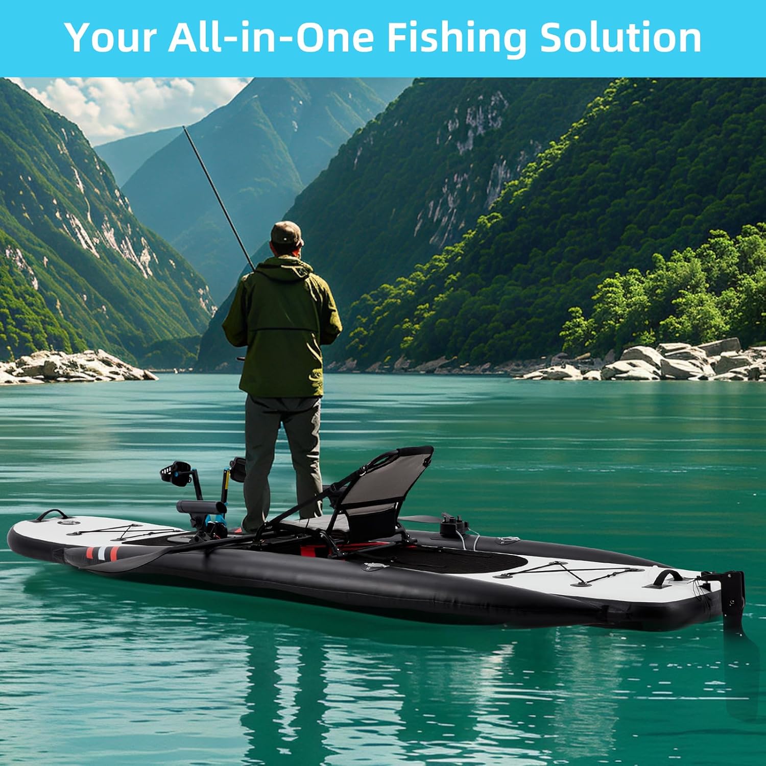 12ft Premium PVC Inflatable Fi – обзор и цена Fishing Kayak Inflatable