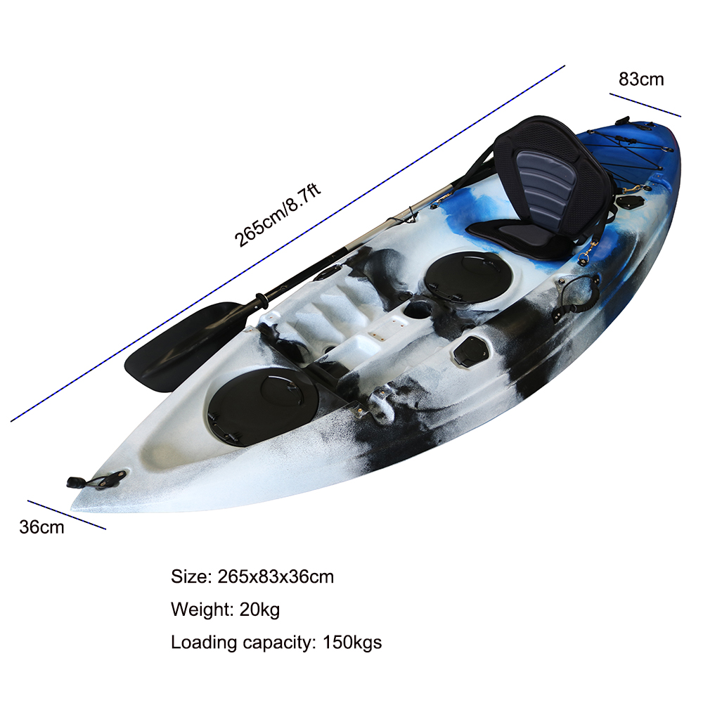 2.65m Single Seat HDPE Sit-On- – обзор и цена Fishing Kayak Sit In