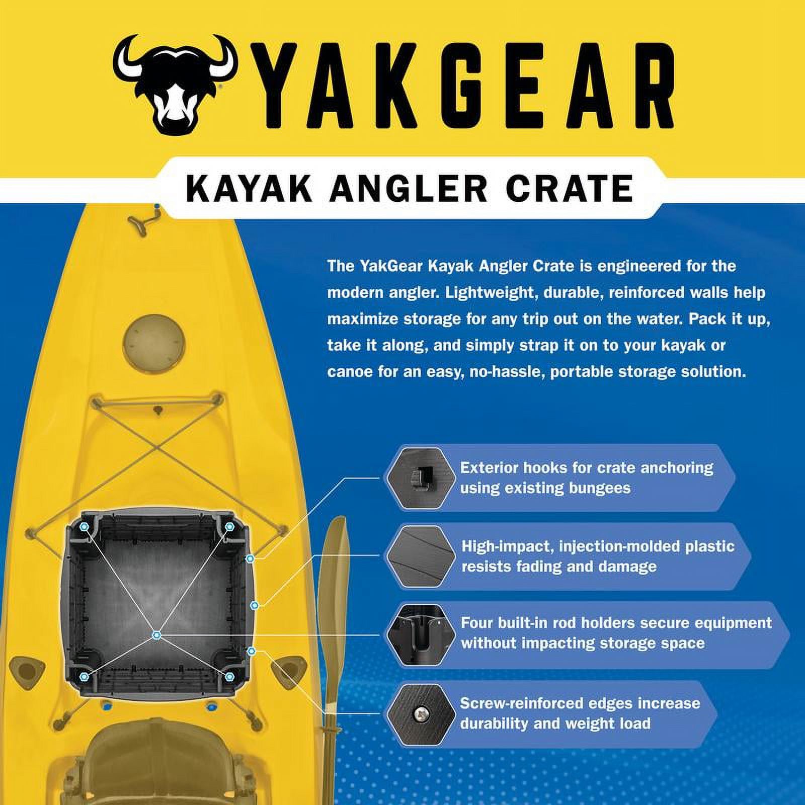 13-Inch Kayak Angler Crate – T – обзор и цена Fishing Kayak Crate