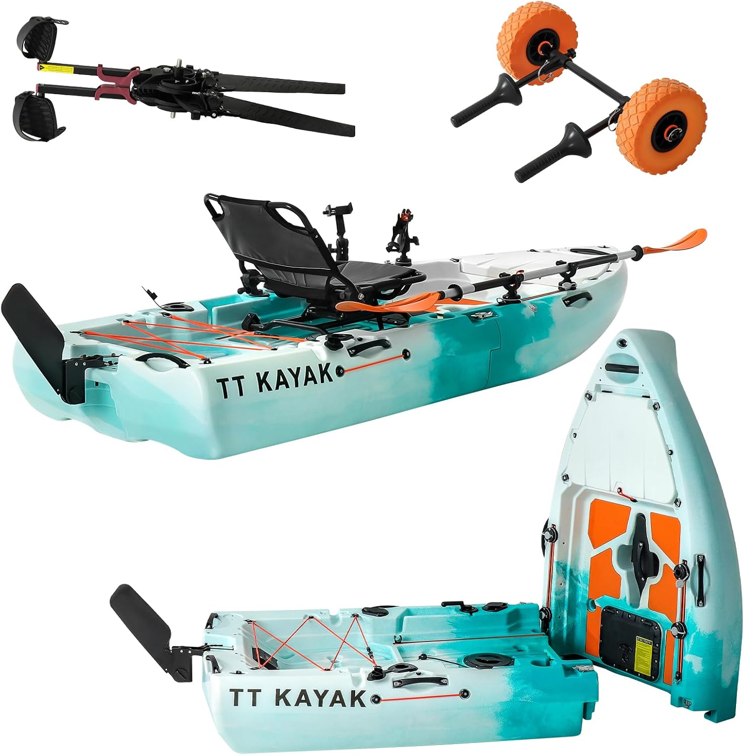Modular Fishing Kayak with Car – обзор и цена Fishing Kayak Cart