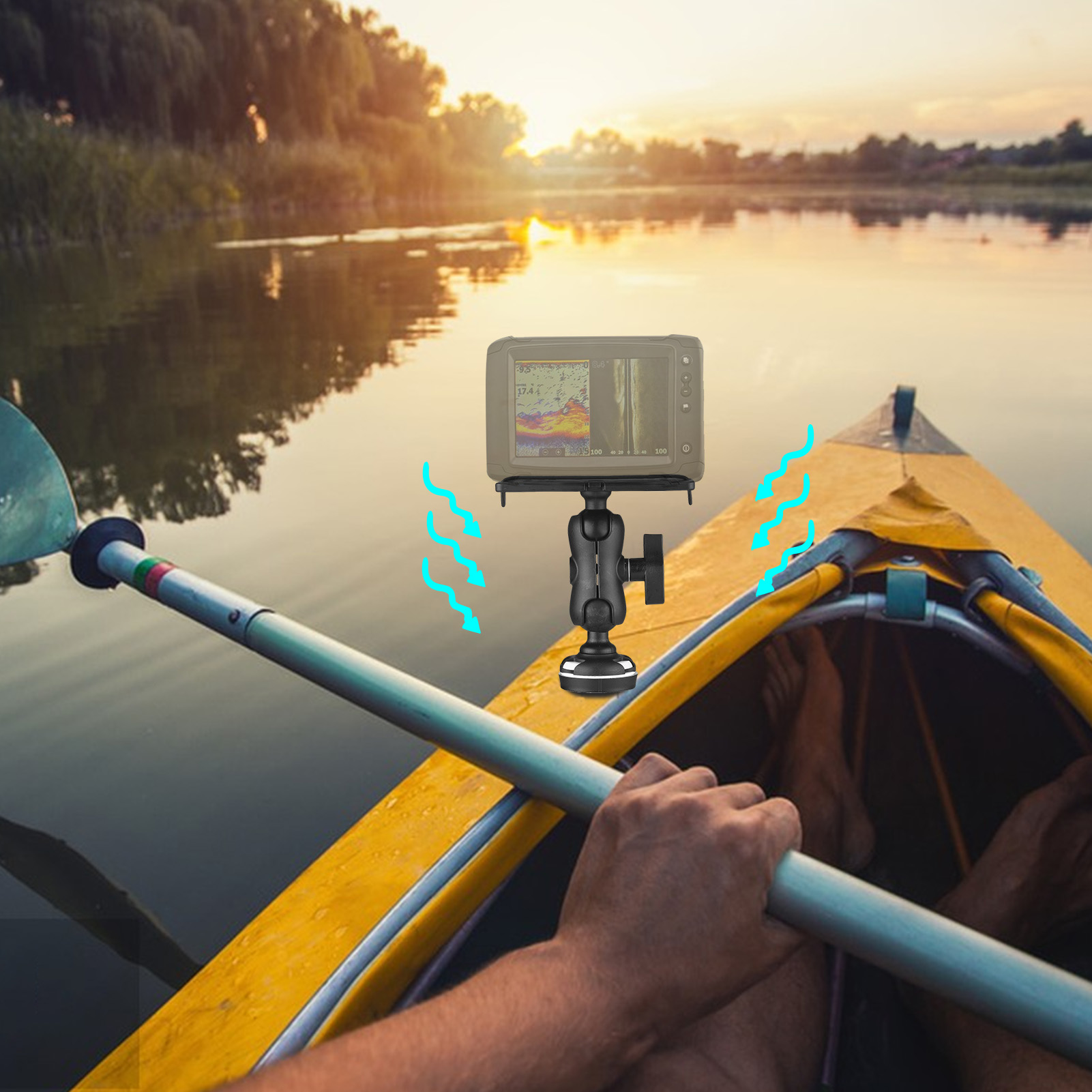 Fish Finder Mount with Rectang – обзор и цена Fishing Kayak Fish Finder Mount