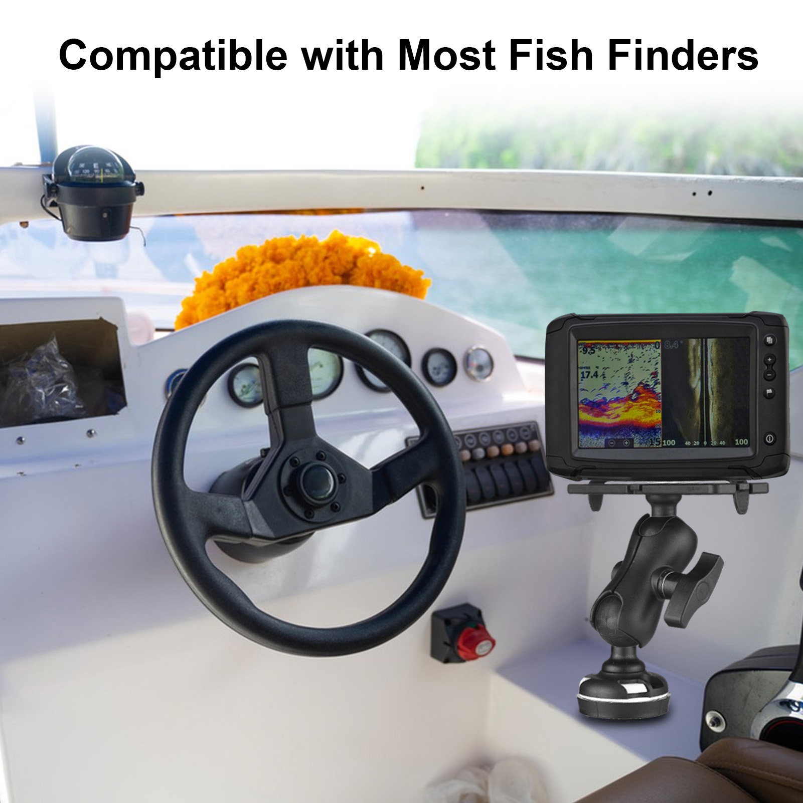 Fish Finder Mount with Rectang – обзор и цена Fishing Kayak Fish Finder Mount