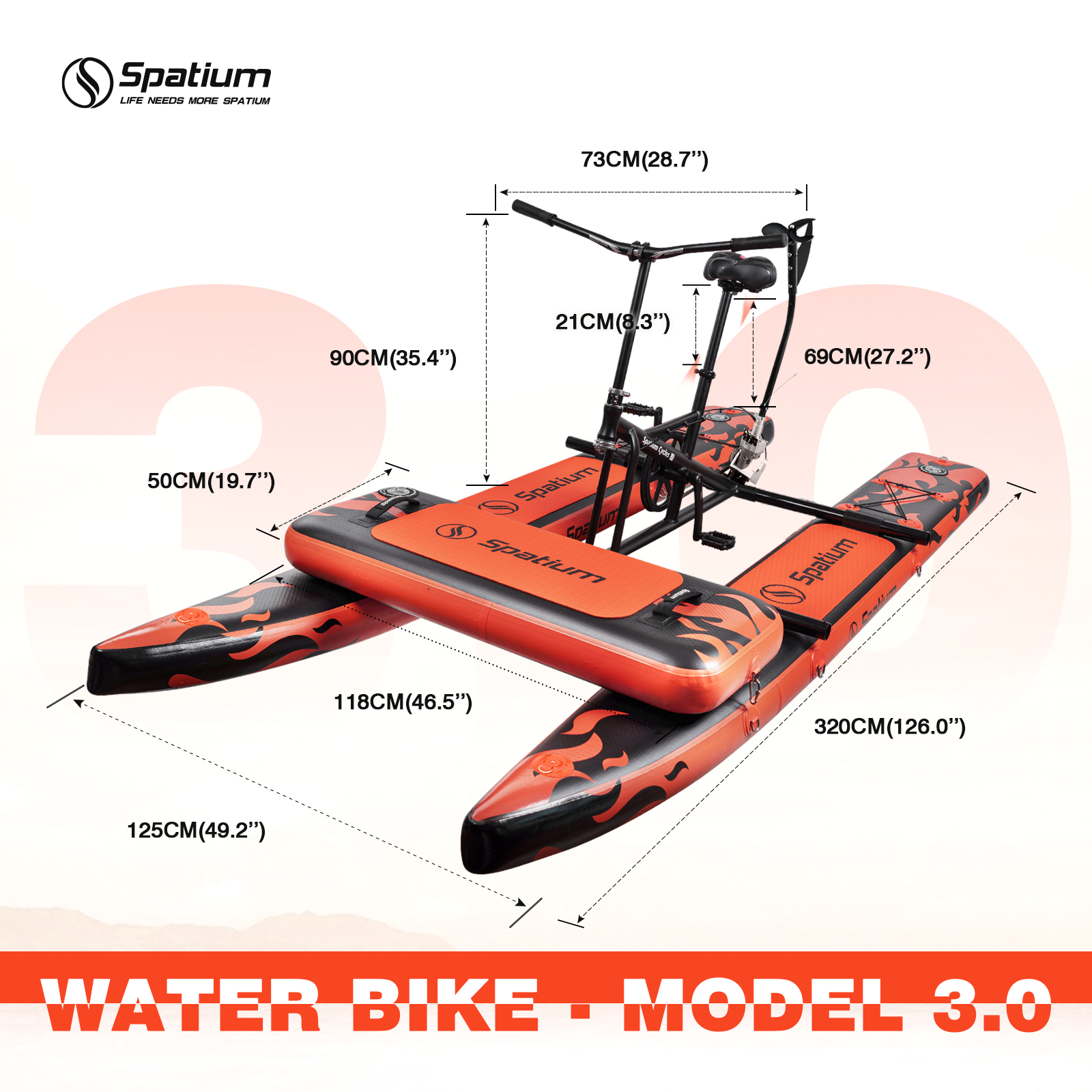 Spatium Sup Water Bike 3.0 Inf – обзор и цена Fishing Kayak Pedal Drive